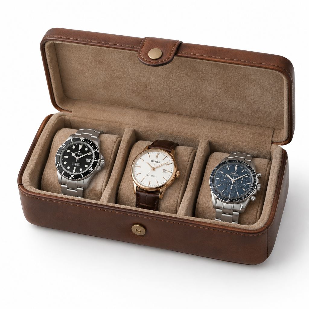 3 Slots Travel Watch Case
