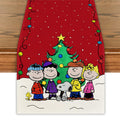 Christmas Table Runner – White Dog Xmas Linen Décor