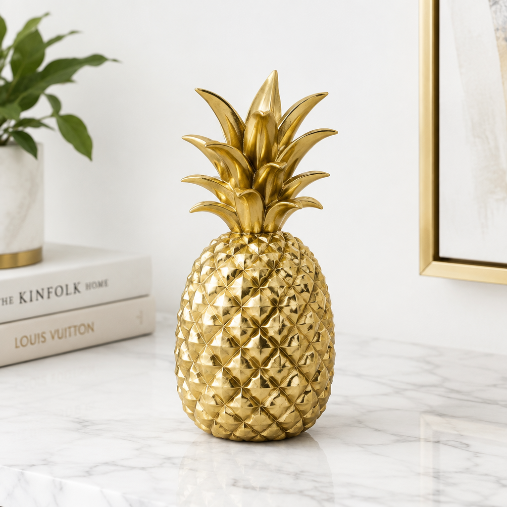 Gold Pineapple Resin Decor